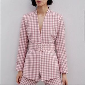 NWT ZARA gingham blazer